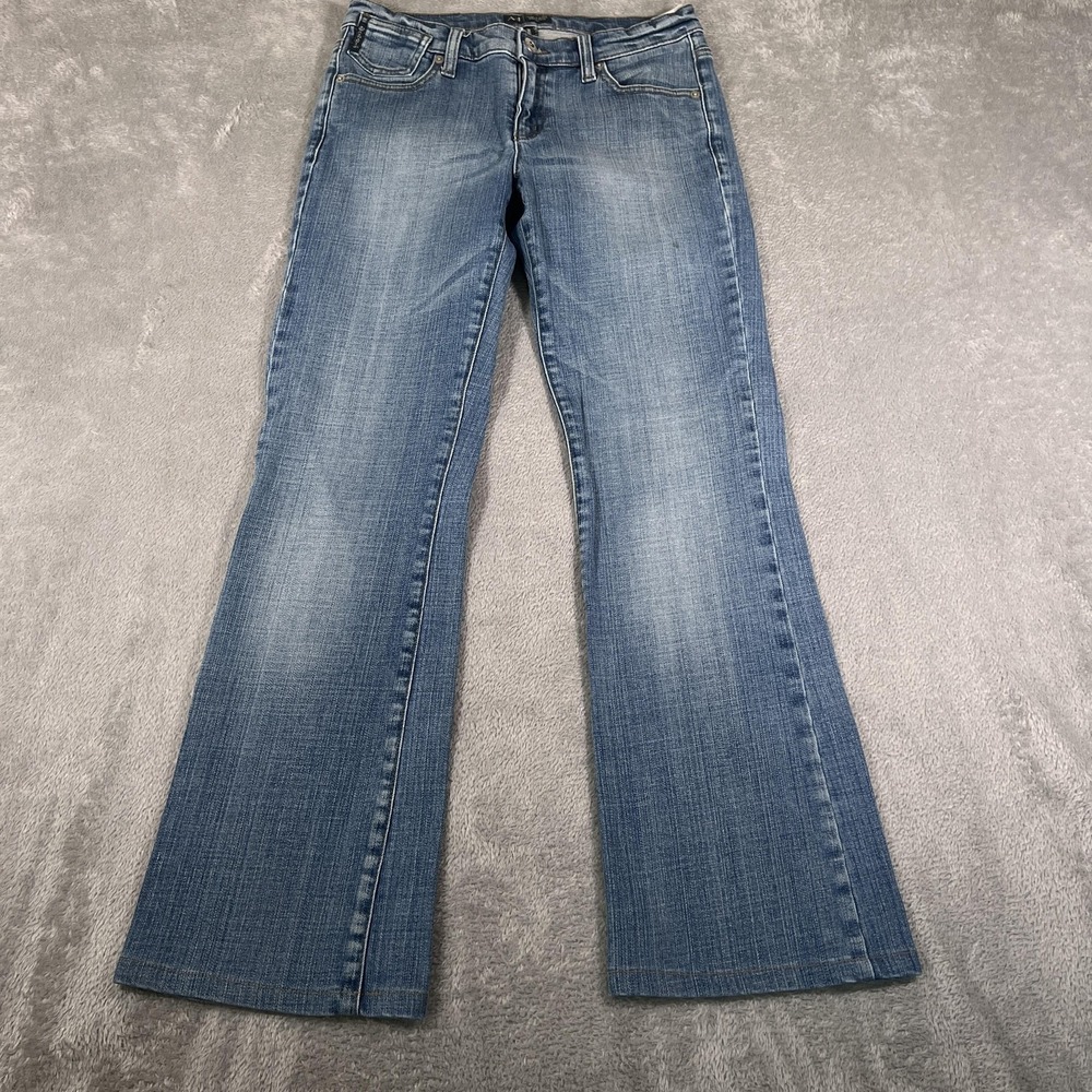 Armani Jeans AJ Womens 27 Blue Bootcut Medium Wash Eagle Logo Back Pocket